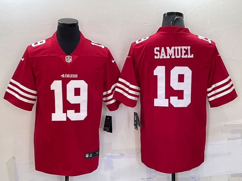 Men San Francisco 49ers 19 Samuel Red New 2022 Nike Limited Vapor Untouchable NFL Jersey
